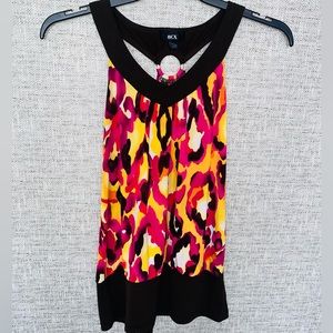 BCX Women’s Sleeveless Multicolored Blouse, Size Large